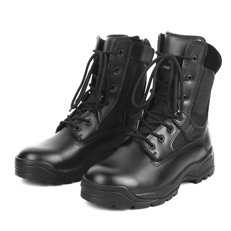  Military Tactical Training Boot,Good Quality Leather Combat Boot