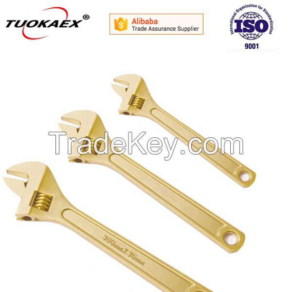 China manufacturer non sparking adjustable wrench