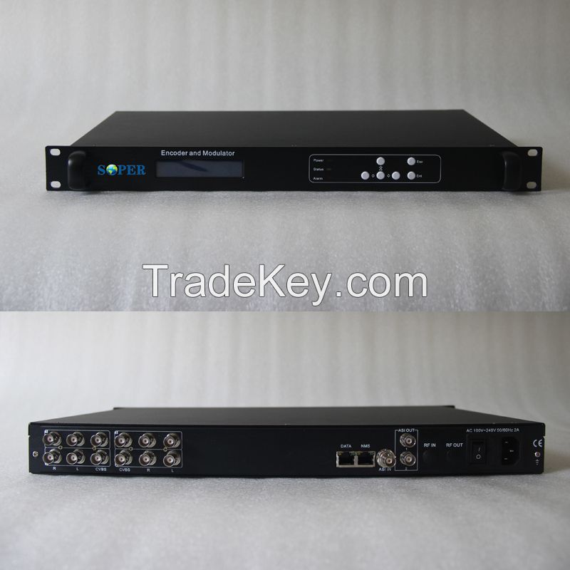 4 Channel CVBS Encoder MPEG-2 Encoder Digital TV Hend-end CS-10401