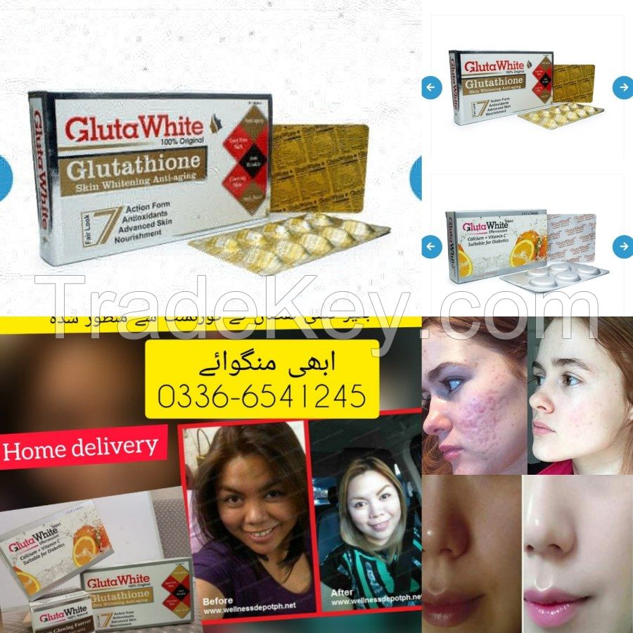 GLUTA WHITE Full body whitening capsules price in pakistan-03366541245