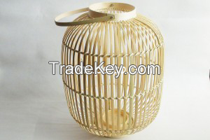 ANTIQUE BAMBOO CANDLE LANTERN