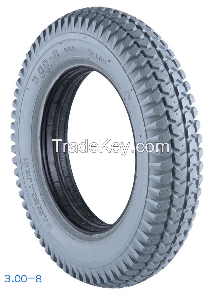 3.00-8 Power Wheelchair PU filled Rubber Tires