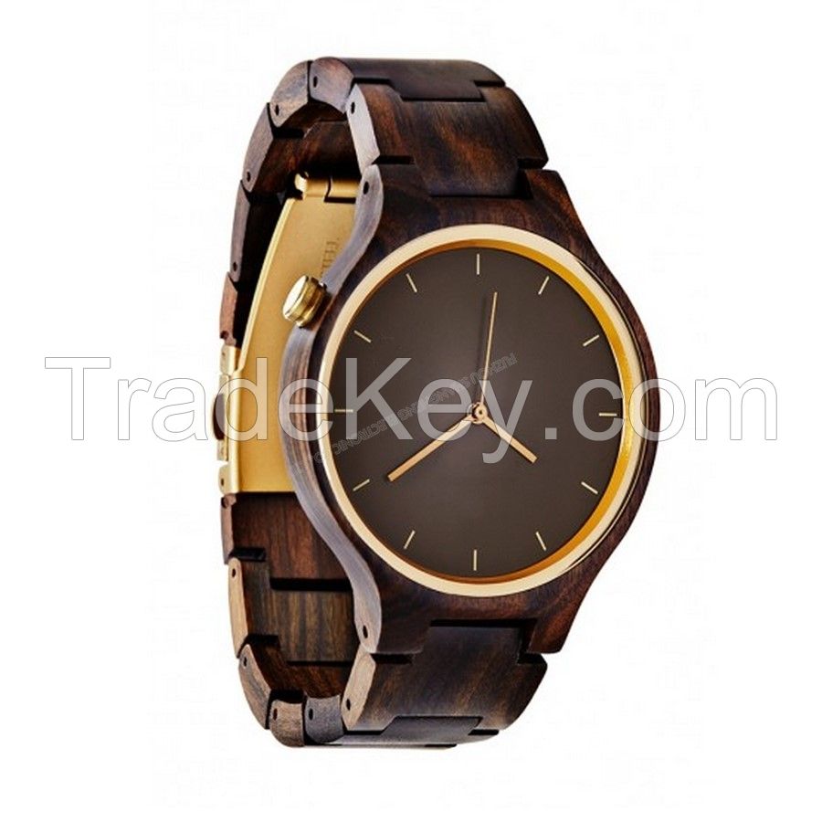 Custom luxury men women wood watch quartz wrist watches