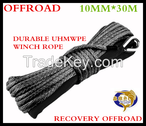 10mm x 30meters synthetic winch rope for 4x4/ATV/UTV/SUV/offroad recovery XINSAILFISH