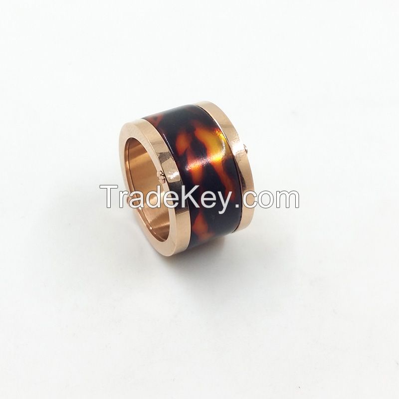 2016 fashion man stainless steel rings with resin