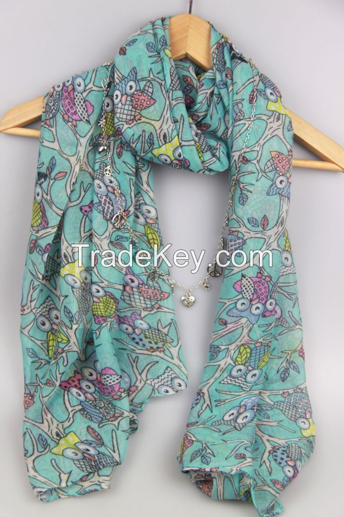 Top Fashion New Arrival Printed Voile Lady Scarf 0202