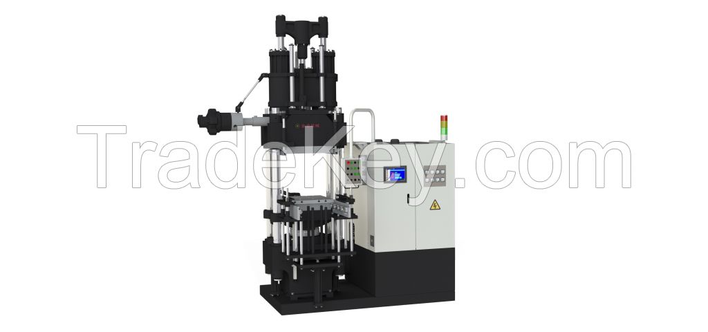 Vertical rubber injection moulding machine 