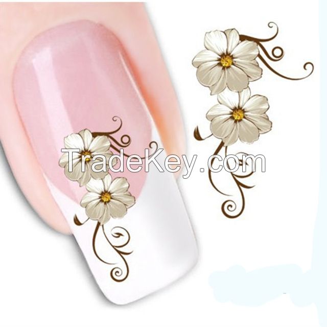 Flower Nail Art Water Decals Stickers For Nails Design Manicure Tools Water Tranfer Nail Sticker Beauty Manicure