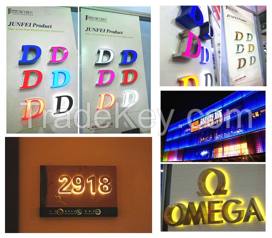 LED channel letter resin word fabricated letter
