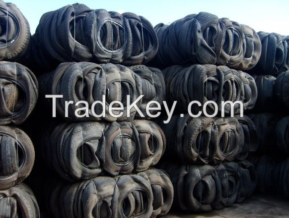 Scrap baled tyres