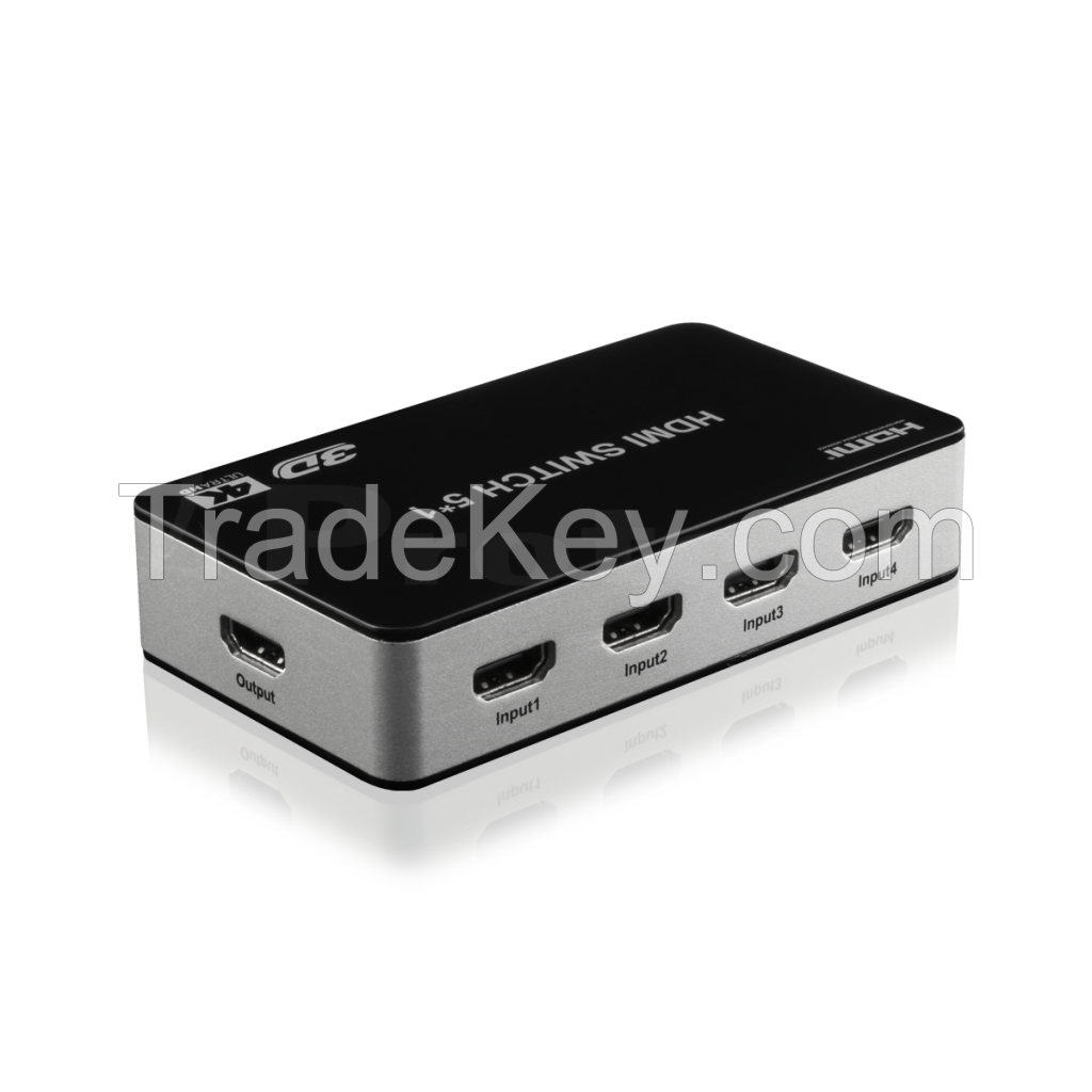 Premium 5 port High speed HDMI Switch with IR Wireless Remote Supports 3D and 4KX2K
