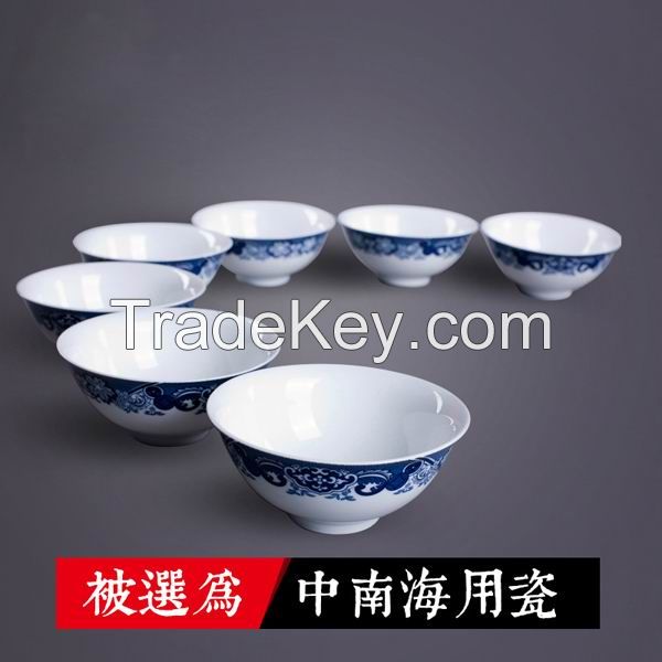 Handmade Blue and White Dinner Set 56PCS Classic Garden Series (Chinese Presidential Gift)