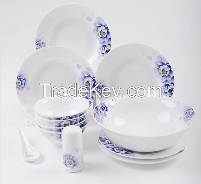 High Temperature Delicate White Porcelain Dinner Set 16pcs