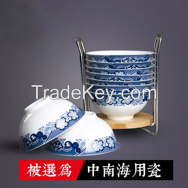 Handmade Blue and White Dinner Set 56PCS Classic Garden Series (Chinese Presidential Gift)