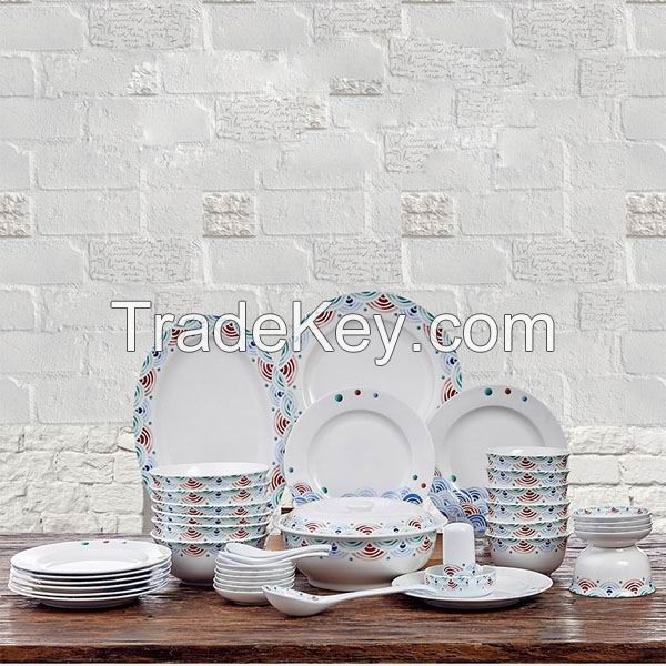 Korean Bone China Bowl and Dish Set 28pcs or 54pcs