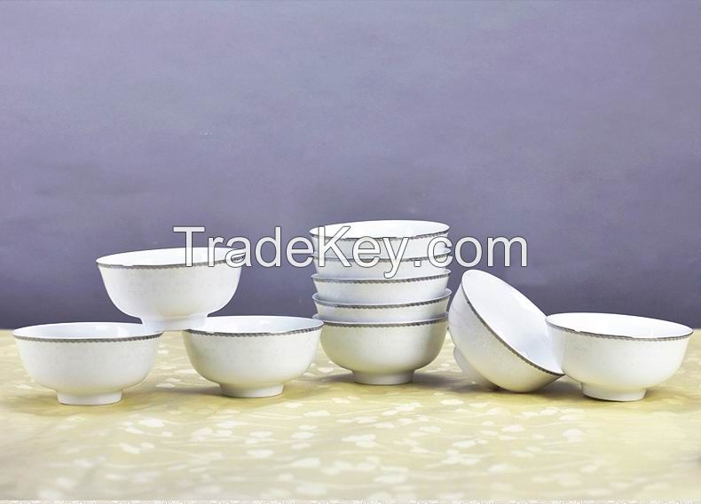 Relief White Porcelain Dinner Set 20pcs or 32pcs