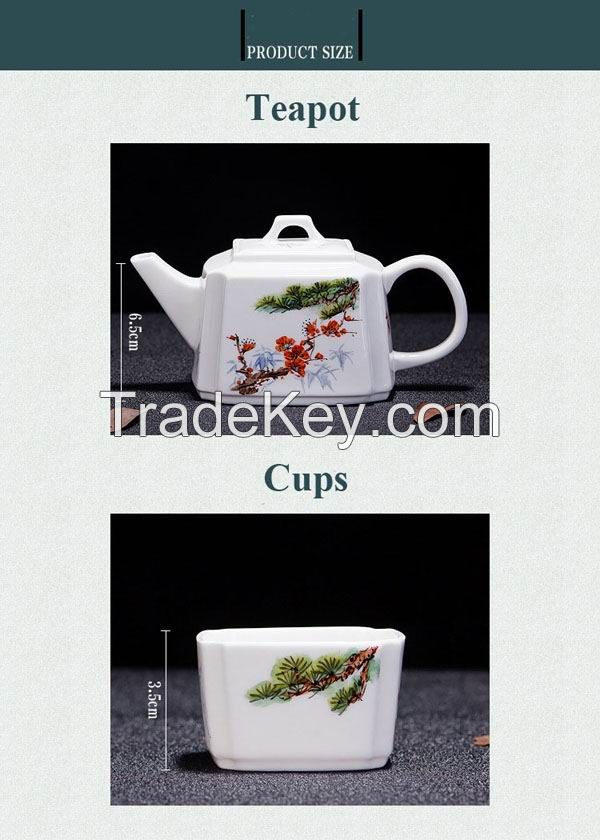 High Quality Hand Painted Bone China Tea Set 6PCS