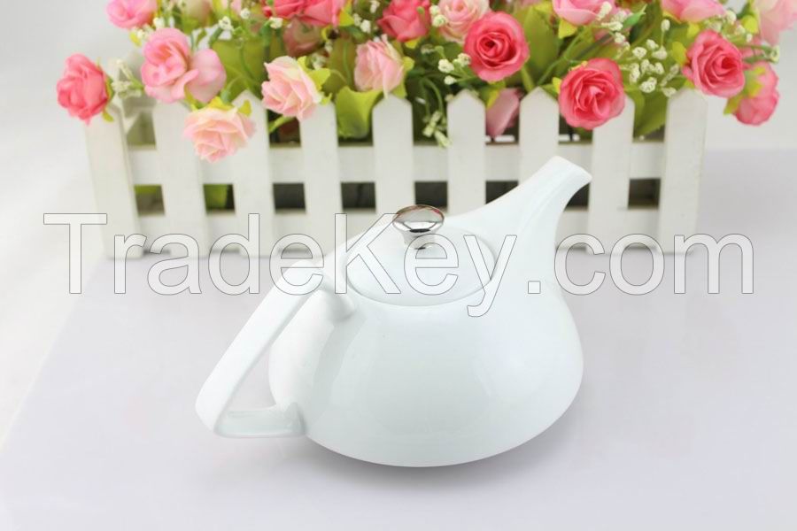 400ml White Teapot