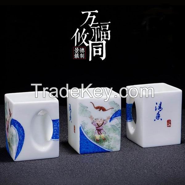 High Quality Hand Painted Bone China Kung Fu Tea Set 9pcs