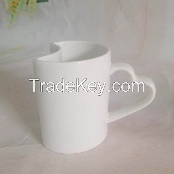 Creative White Couple Mugs