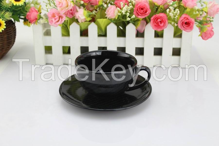 Black Cup With A Wide Mouth