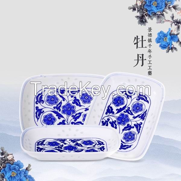 Blue and White Towel Dish