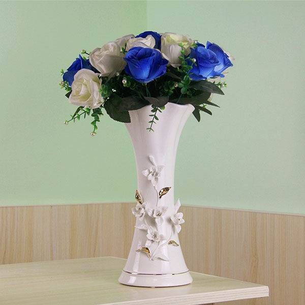 Trumpet Shaped White Porcelain Vase