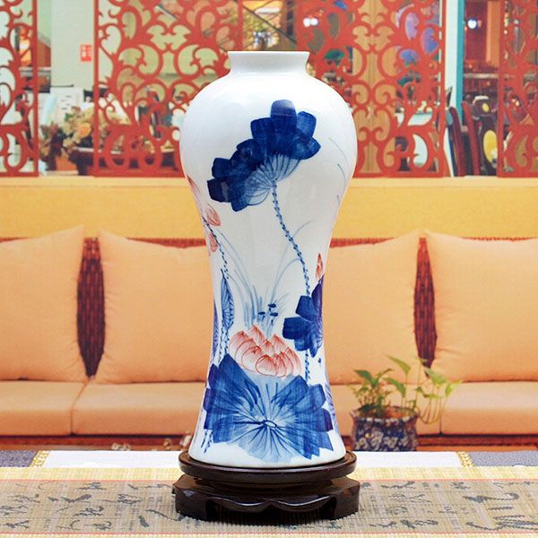 Blue and White Porcelain Vase Painted Plum Flower