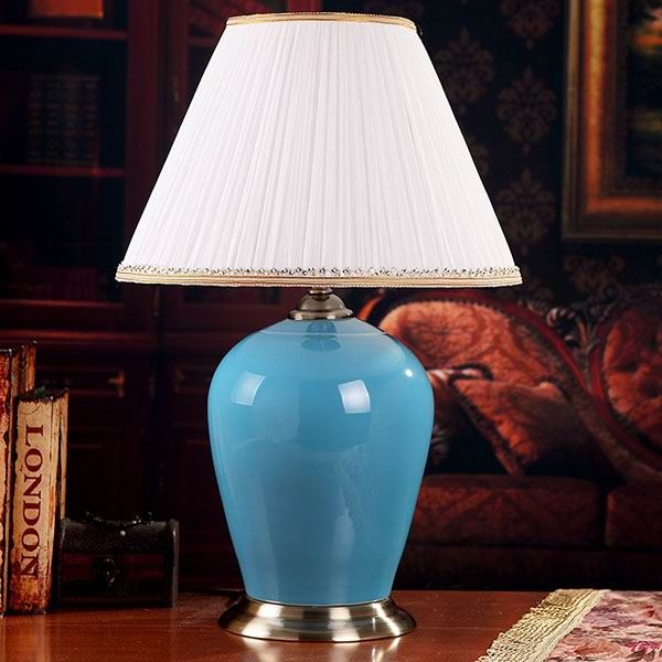 Northern Europe Style Sapphire Porcelain Lamp
