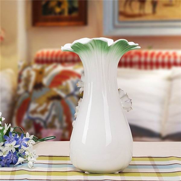 Green Fresh and Clean Porcelain Vase