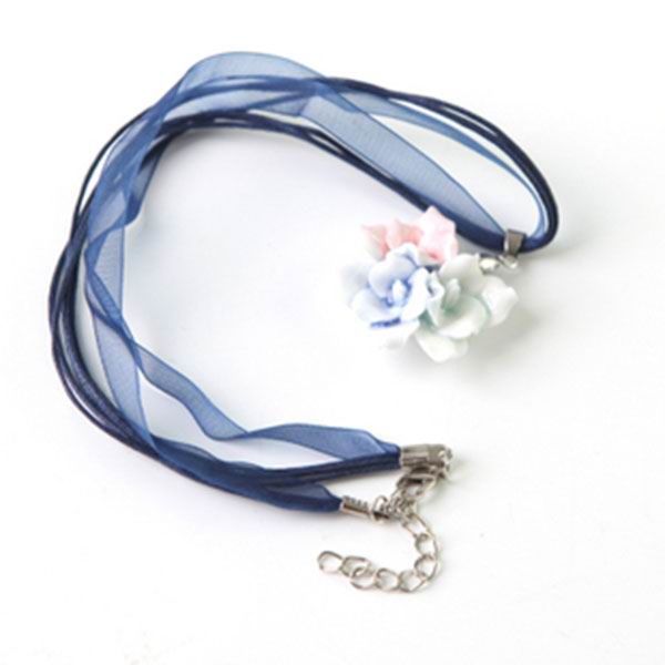 Tri-Color Flower Porcelain Pendants