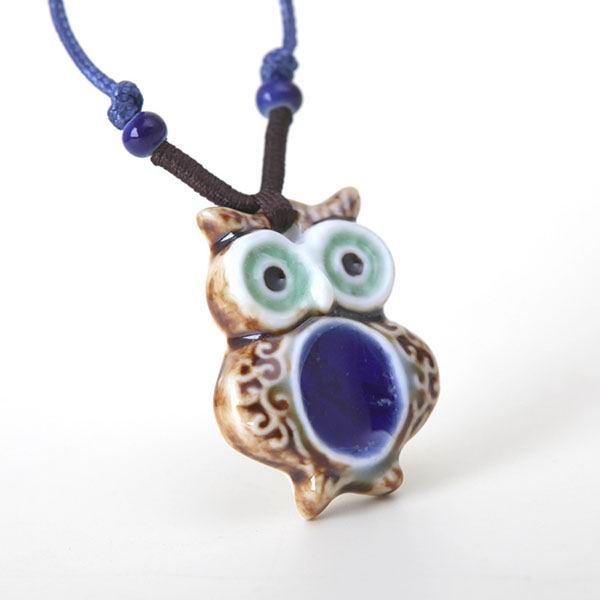 Owl Porcelain Pendants