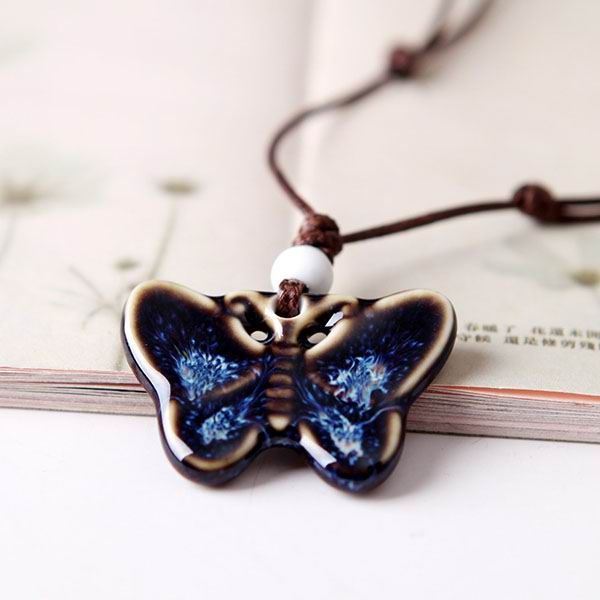 Butterfly Porcelain Pendants