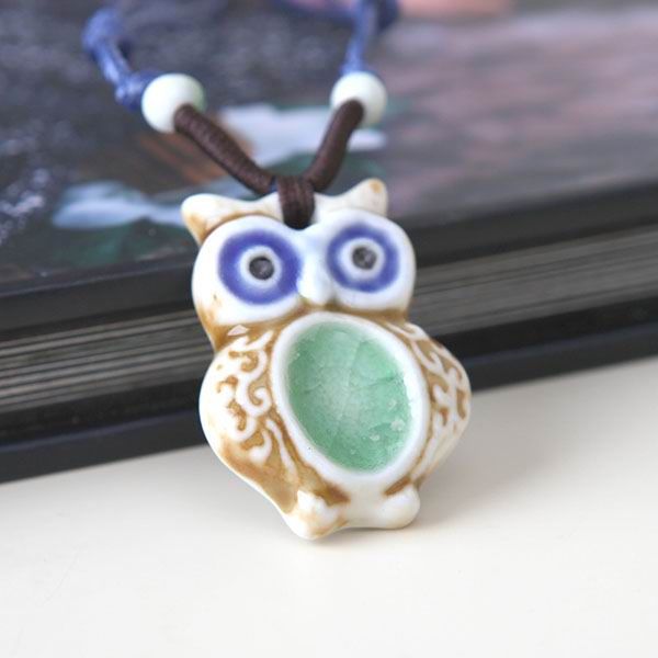 Owl Porcelain Pendants