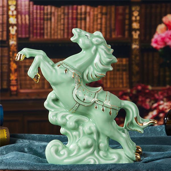 Prancing Horse Porcelain Figurines