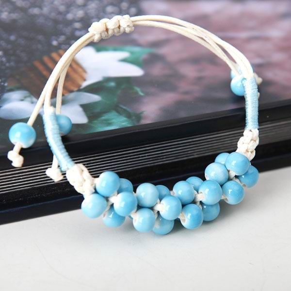 Strand Of Porcelain Pearls Bracelet