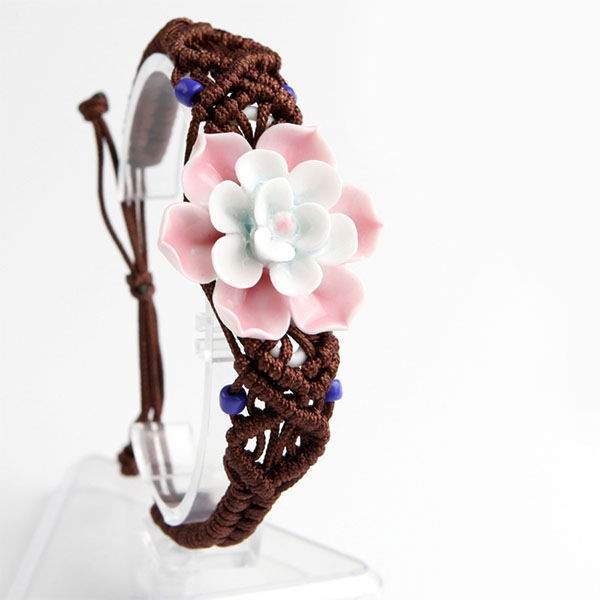 Lotus Flower Porcelain Bracelet