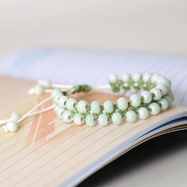 Two-Strand Pearl Porcelain Bracelet