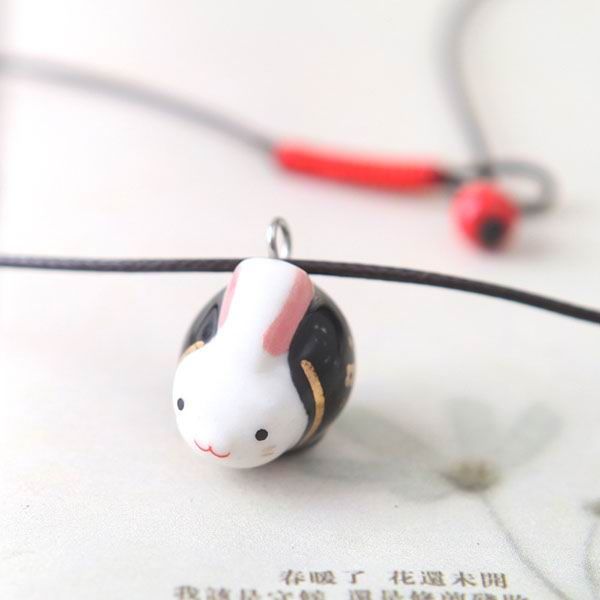 Rabbit Porcelain Pendants