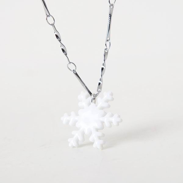 White Snowflake Porcelain Pendants