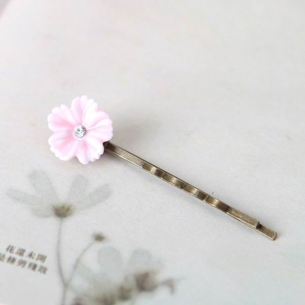 Linear Lotus Flower Porcelain Barrettes