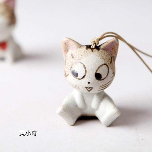 Cute Kitten Porcelain Cell Phone Charms