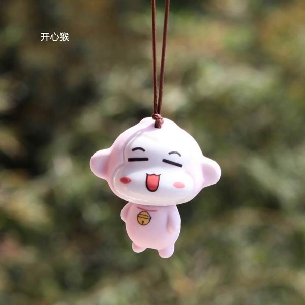 Cartoon Lucky Monkey Porcelain Cell Phone Charms