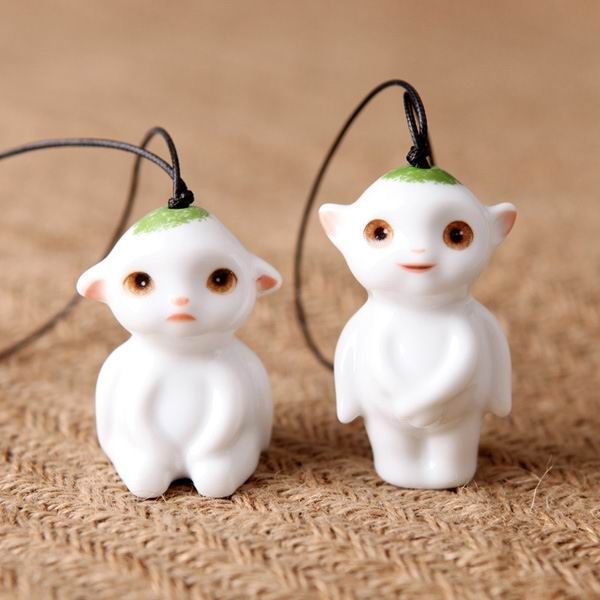 Cute Alien Porcelain Cell Phone Charms