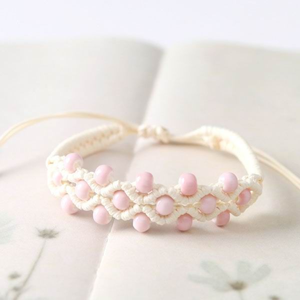 Three-Strand Color Glazed Pearl Porcelain Bracelet