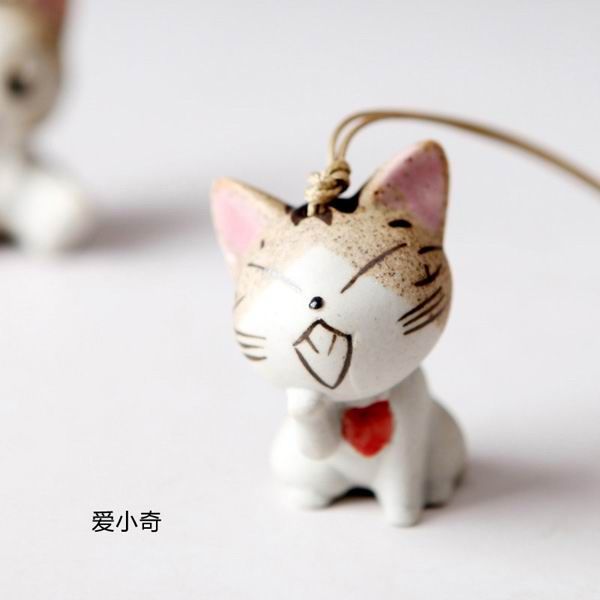 Cute Kitten Porcelain Cell Phone Charms