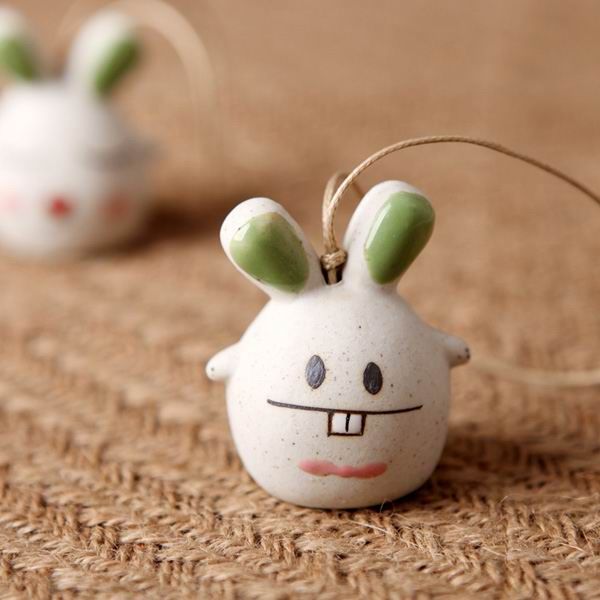 Cartoon Bunny Porcelain Cell Phone Charms