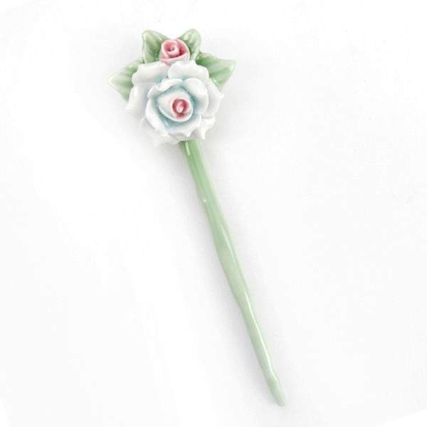 Lotus Flower Porcelain Hairpins