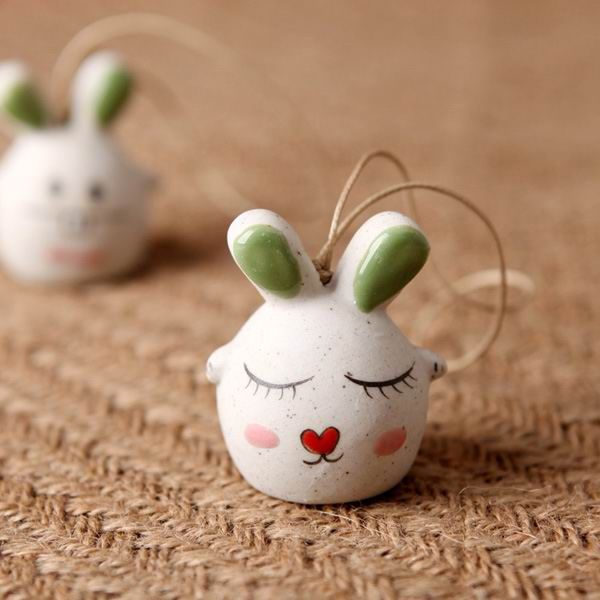 Cartoon Bunny Porcelain Cell Phone Charms