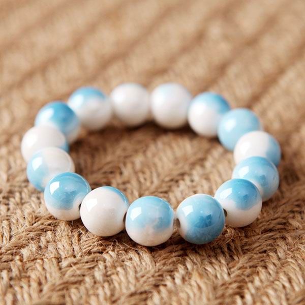 Chinese Style Pearl Porcelain Bracelet
